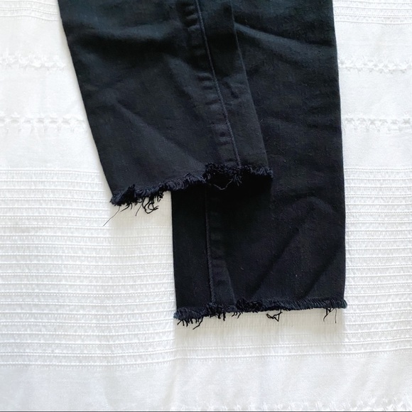 DENIM FORUM THE LOLA HIGH RISE BLACK SKINNY CROPPED JEANS - Picture 6 of 9